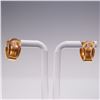 Image 3 : Pair of 14K Yellow Gold Half-Hoop Earrings with Omega Backs