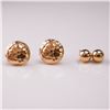 Image 1 : Two Pairs of 14K Gold Earrings