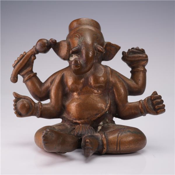 Indian Bronze Ganesha Figurine
