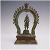 Image 1 : 3pc Indian Bronze Shiva Figure with Mandorla Arch and Base
