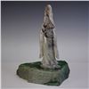 Image 4 : Chinese Jade Figure of Guanyin Mounted on Chloromelanite Base