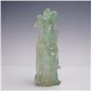 Image 2 : Chinese Green Quartz Carving of the Guanyin with Lotus