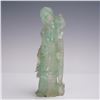 Image 4 : Chinese Green Quartz Carving of the Guanyin with Lotus