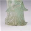 Image 6 : Chinese Green Quartz Carving of the Guanyin with Lotus