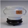 Image 1 : 2pc Chinese Dehua Porcelain Double-Handle Censer with Base