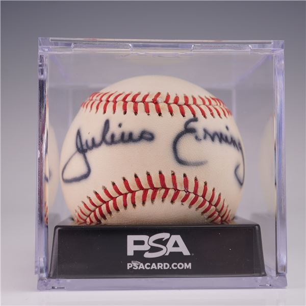 Julius Erving Signed MLB Baseball PSA COA Dr. J Autograph