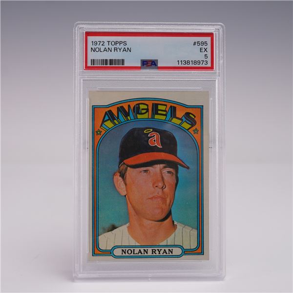 1972 Topps Card #595 Nolan Ryan PSA 5 EX New York Mets Legend