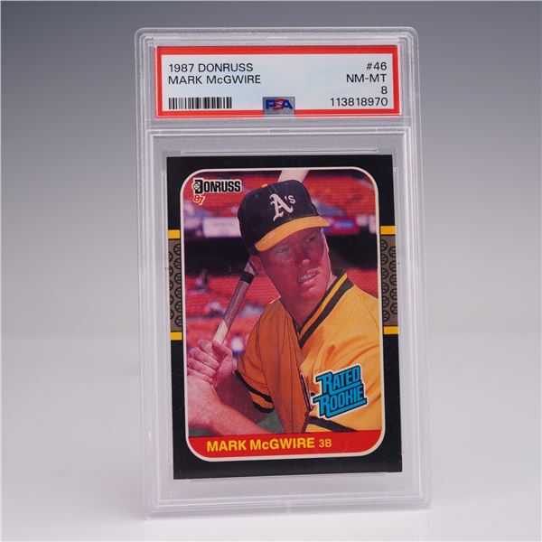1987 Donruss Mark McGwire Rookie Card PSA 8 NM-MT