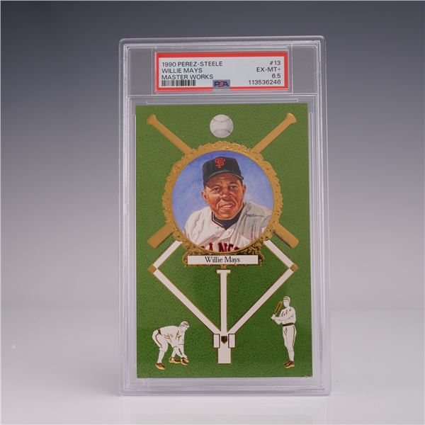 1990 Post Card Perez-Steele Willie Mays Master Works PSA 6.5 EX-MT+
