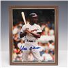 Image 1 : Hank Aaron Atlanta Braves Signed 8x10 Framed Photo PSA JSA V&J COAs