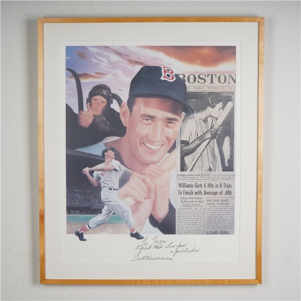 Ted Williams Signed Lithograph Commemorating Legendary .406 Season, w/COA