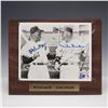 Image 1 : Willie Mays, Duke Snider Autographed Photograph with Plaque and PSA COA
