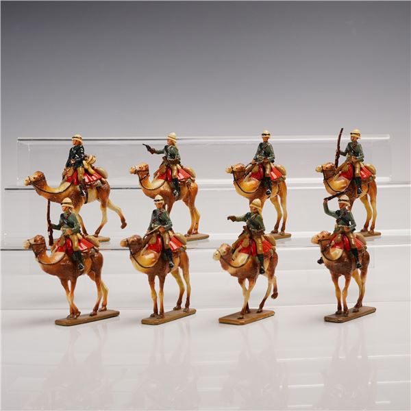 8pc Camel Corps Miniatures with Mounted Desert Troops