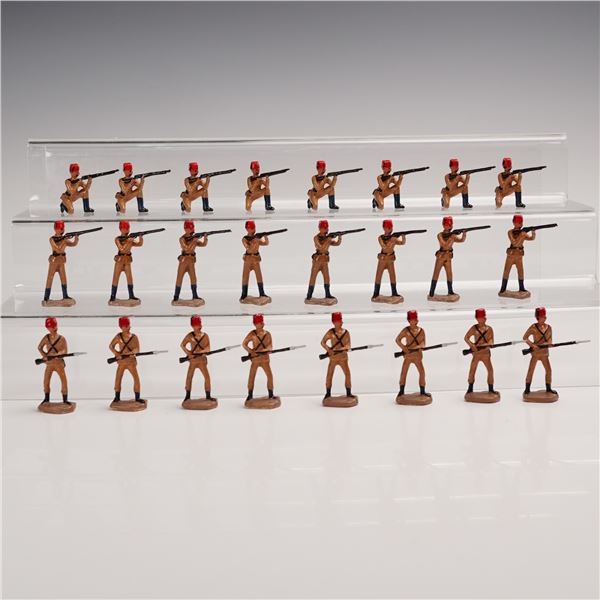 24pc French North African Colonial Infantry Toy Soldiers