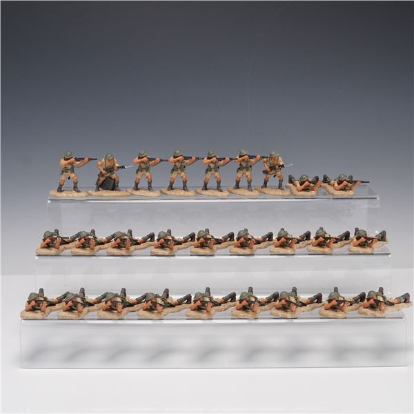27pc Britains WWII Desert Infantry Toy Soldiers