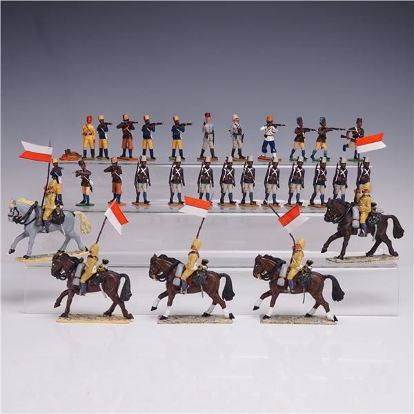 30pc El Templario Colonial Toy Soldier Figure Set