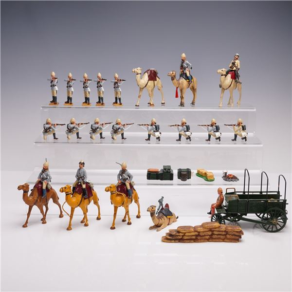 33pc British Colonial Camel Corps Miniature Figurines
