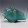 Image 6 : Roseville Pottery, Tourmaline Shell Form Vase, Shape 410