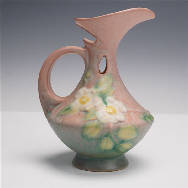 Roseville Pottery Pink Pitcher, Wild Rose