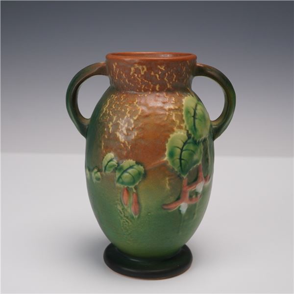 Roseville Pottery, Fuchsia, Two-Handled Vase, Shape 892-6