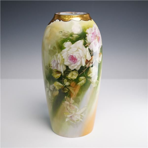 Rosenthal by O. Goess Porcelain Floral Gilt Vase