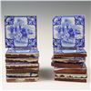 Image 1 : 14pc Mosaic Tile Co. Delftware Faience Tiles, Coastal Cottage