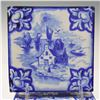Image 2 : 14pc Mosaic Tile Co. Delftware Faience Tiles, Coastal Cottage