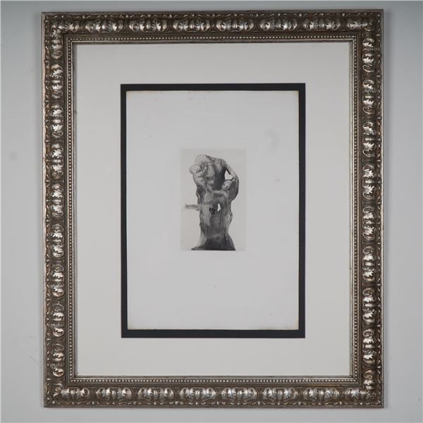 After Auguste Rodin, Engraving on Paper, Imprisoned Ugolino and his Sons