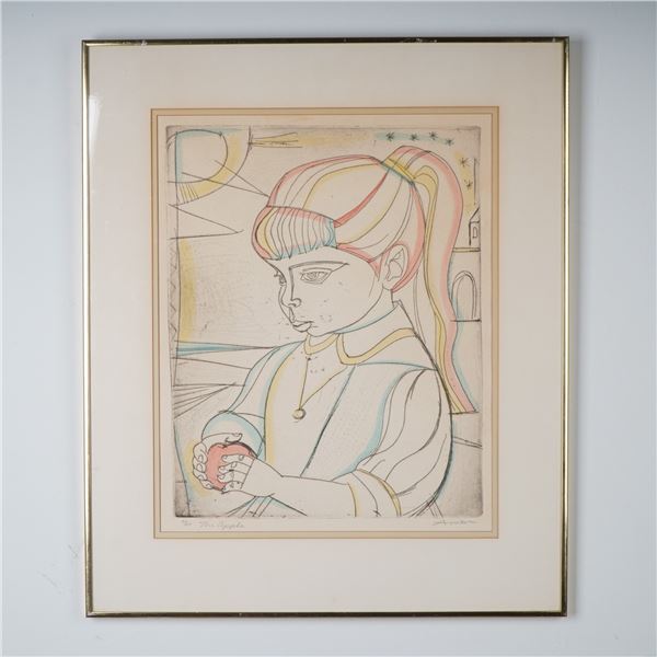 Irving Amen, Limited Edition Etching on Paper, The Apple, Signed & COA
