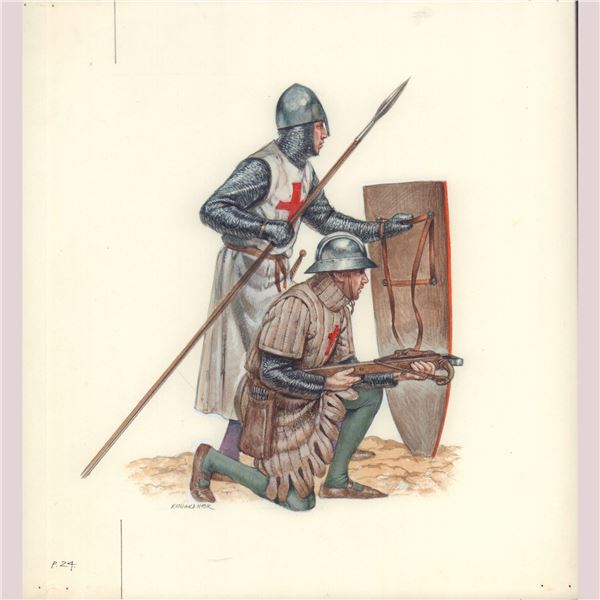 Richard Hook, Original Gouache Illustration Oxford Univ Press, Foot Soldier