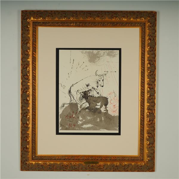 Salvador Dali, Mixed Media Lithograph on Paper w/ Authentication