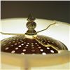 Image 3 : Tiffany Style Molded Metal Table Lamp with Pomegranate Motif