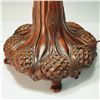 Image 4 : Tiffany Style Molded Metal Table Lamp with Pomegranate Motif