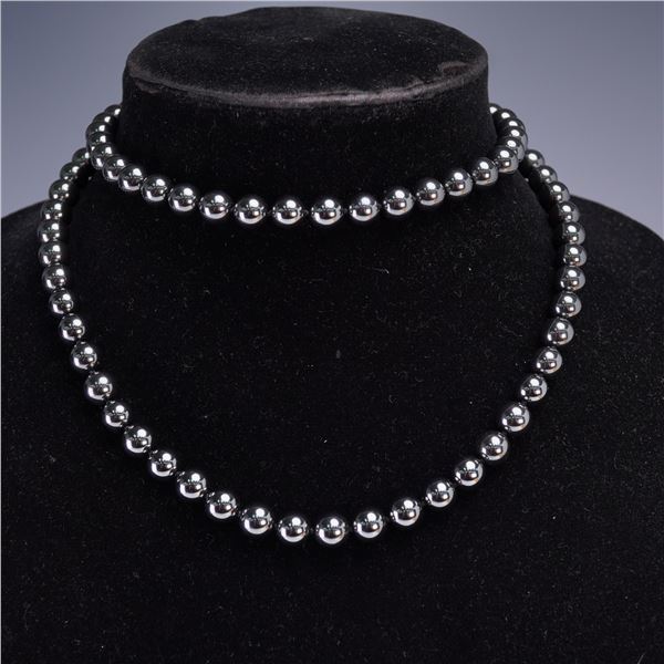 Hematite Beaded Necklace