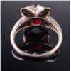 Image 3 : 10K Gold Ring w Rectangular Garnet