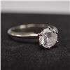 Image 1 : 14K Gold Solitaire Ring with Round Brilliant-Cut Cubic Zirconia