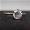 Image 2 : 14K Gold Solitaire Ring with Round Brilliant-Cut Cubic Zirconia
