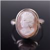 Image 2 : Sterling Silver Ring w Carved Shell Cameo