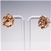 Image 1 : 14K Gold Organic Nugget Form Earrings