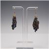 Image 1 : Carborundum Crystal Earrings with Iridescent Finish