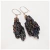 Image 4 : Carborundum Crystal Earrings with Iridescent Finish
