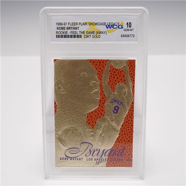 1996-97 Flair Showcase Legacy Kobe Bryant Rookie 23Kt Gold Card WCG Gem