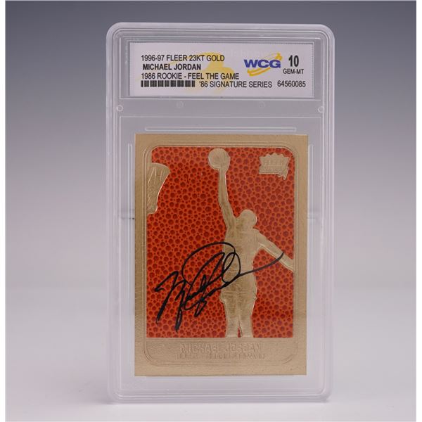 1996-97 Fleer 86 Signature Series MJ 23Kt Gold Card WCG Gem Mint 10