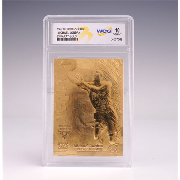 1997 Skybox Z-Force 23Kt Gold Michael Jordan WCG Gem Mint 10