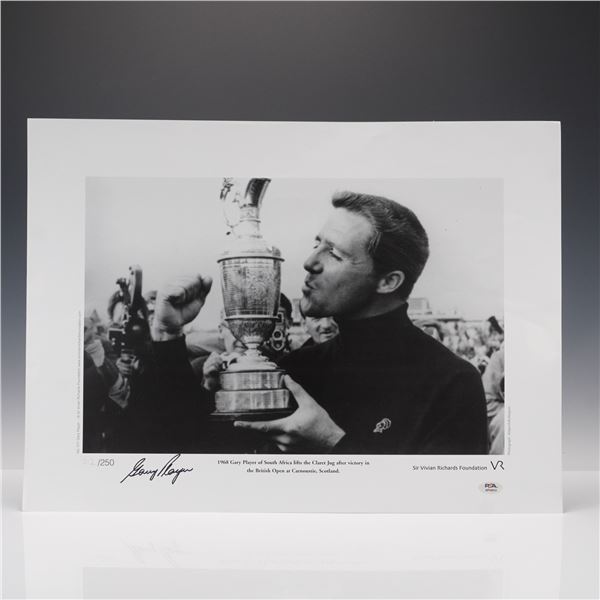Gary Player, 1968 British Open Champion, Signed Ltd. Ed. Photo PSA Cert.