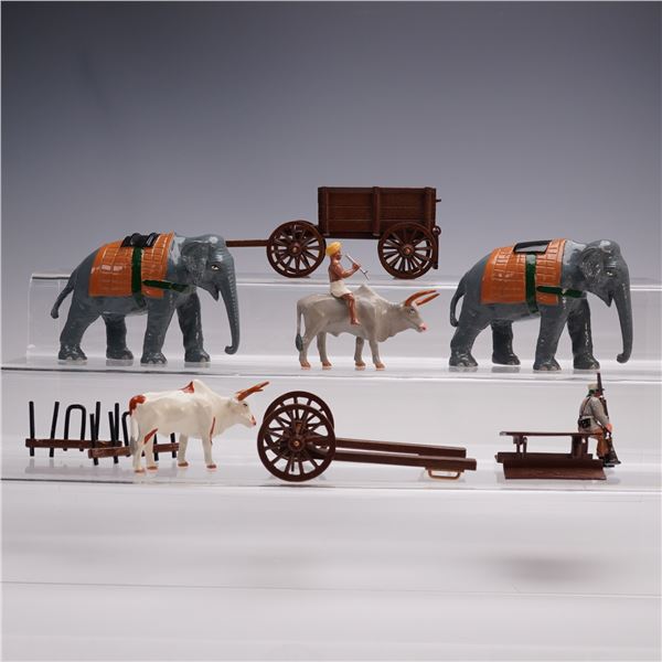 8pc Trophy Miniatures Toy Soldiers India Colonial Convoy Set