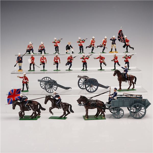 27pc Alymer British Colonial and Artillery Toy Soldiers