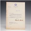 Image 2 : Alexander Aldrich Signed Letter and Senate Document