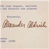 Image 3 : Alexander Aldrich Signed Letter and Senate Document