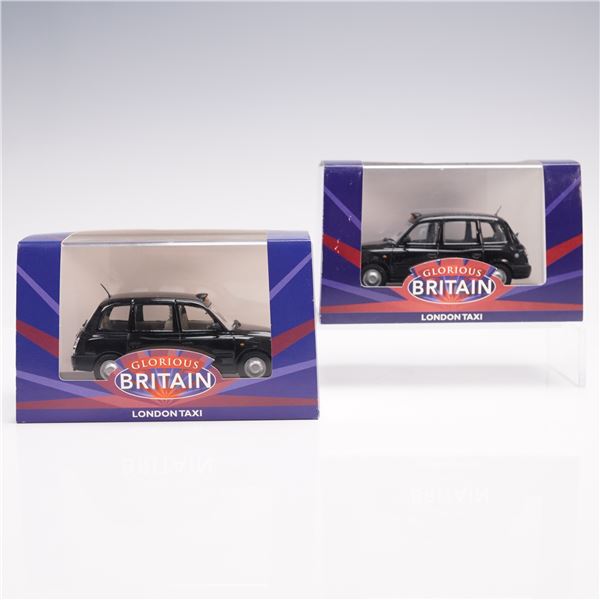Pair of Glorious Britain Die-Cast Model Cars, London Taxi